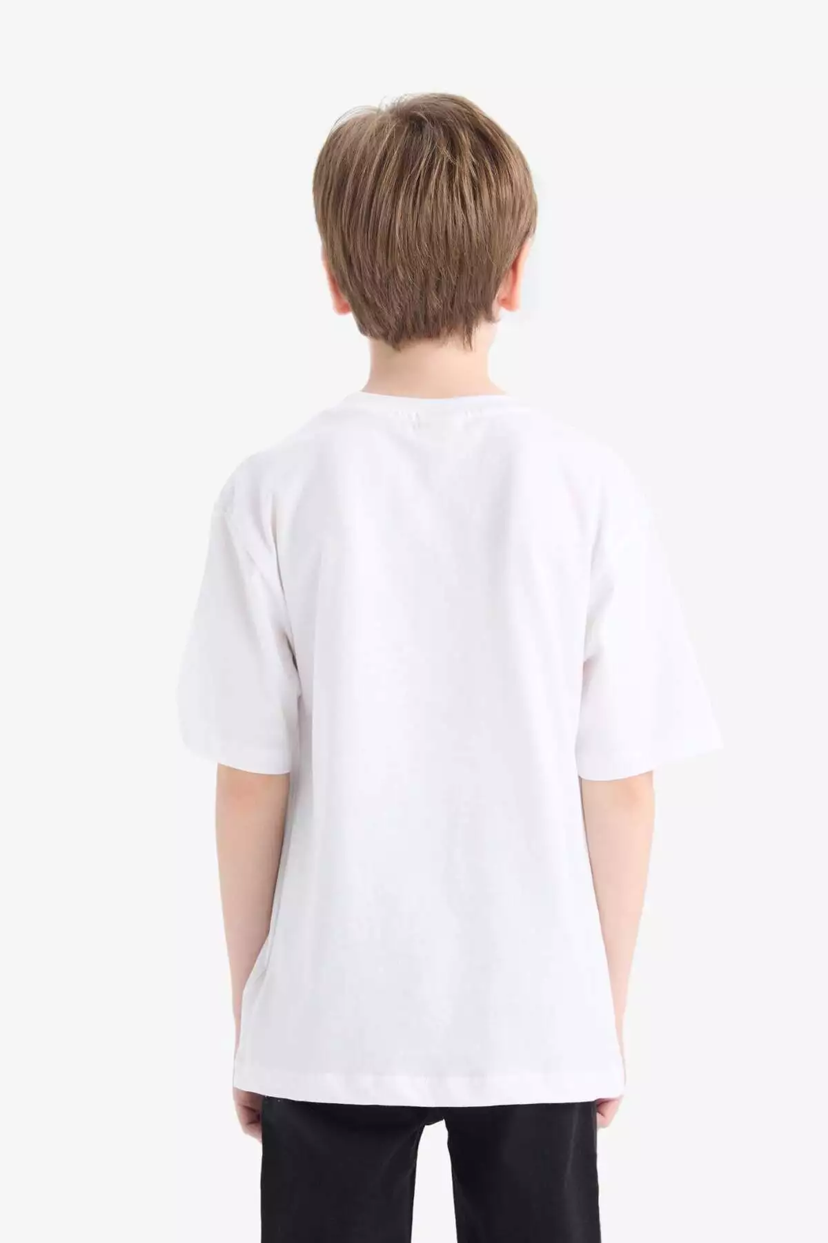 تیشرت ساده یقه دوچرخهای کوتاهمتر برای پسران K1687A625AU برند Defacto - 954942841