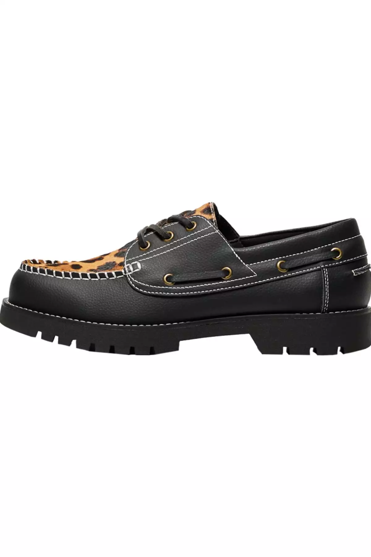 کفش قایق طرح پلنگی برند Bershka - 951881648