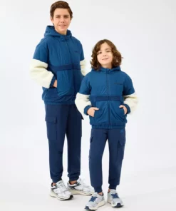کاپشن شرپای بزرگ برای پسران - رنگ آبی مدل SK2520044-0914 برند Skechers - 981631510