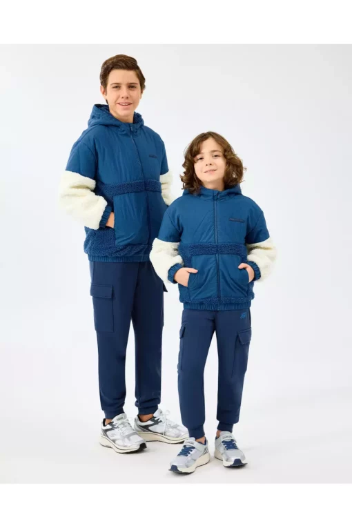 کاپشن شرپای بزرگ برای پسران - رنگ آبی مدل SK2520044-0914 برند Skechers - 981631510