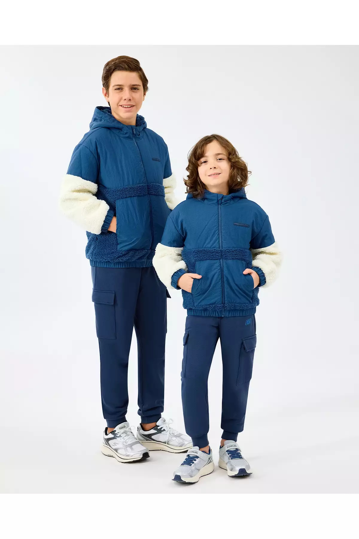 کاپشن شرپای بزرگ برای پسران - رنگ آبی مدل SK2520044-0914 برند Skechers - 981631510