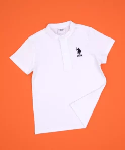 تیشرت یقه گرد سفید برای پسر بچه برند U.S. Polo Assn. - 979224463