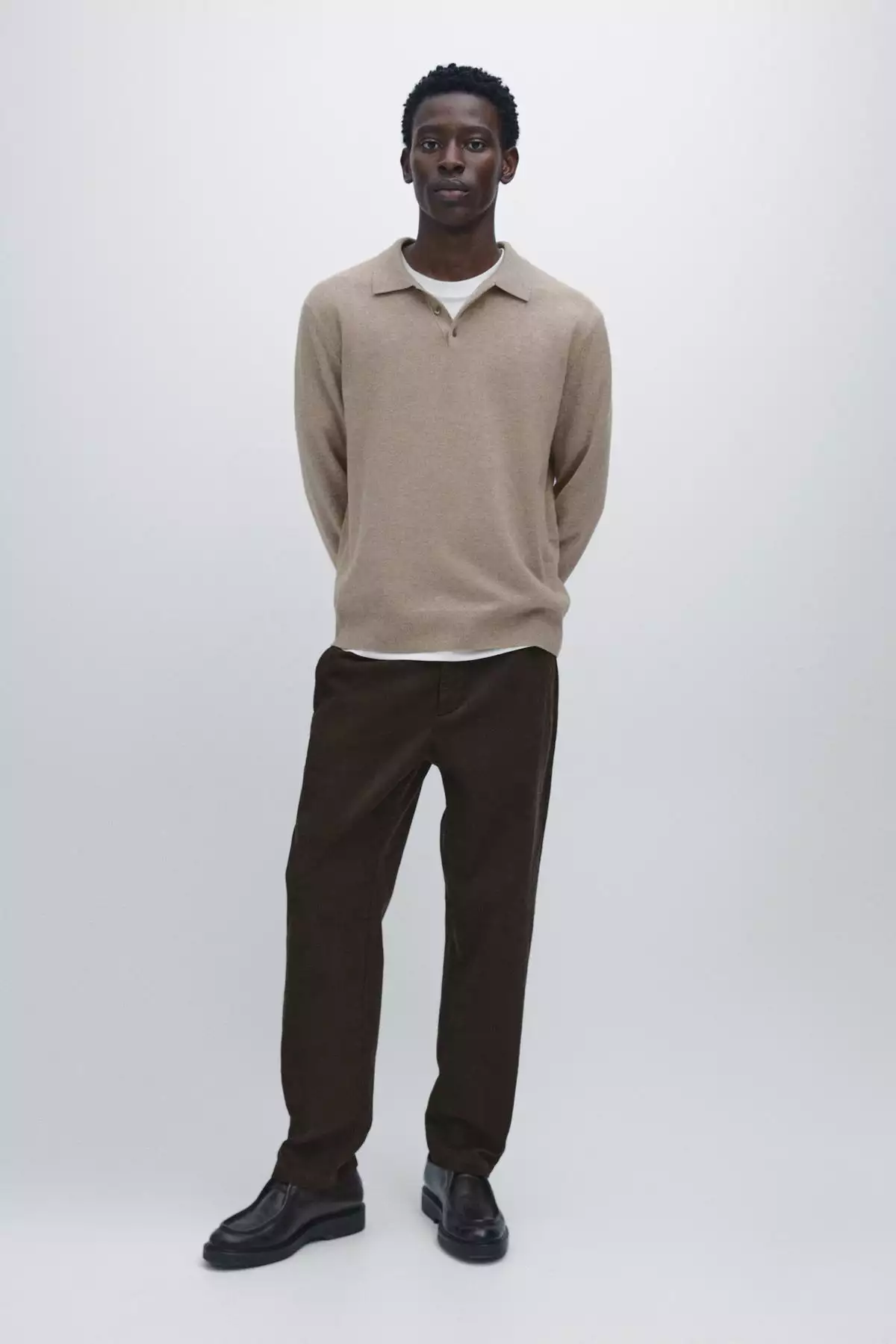 پولوشرت با یخنی ترکیبی از پشم یخنی برند Massimo Dutti - 992191141
