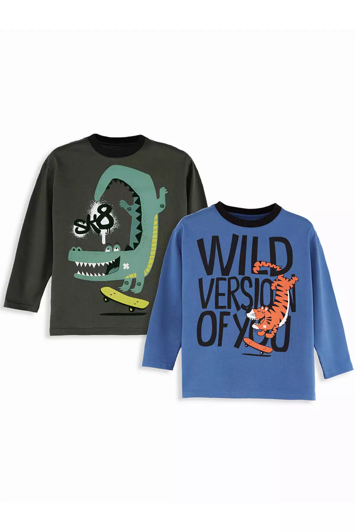 تیشرت بسته دو عددی بچهگانه پسرانه اسکیت برند Denokids - 959854480