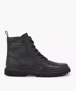 چکمه مردانه مشکی چرم برند Calvin Klein - 773527113