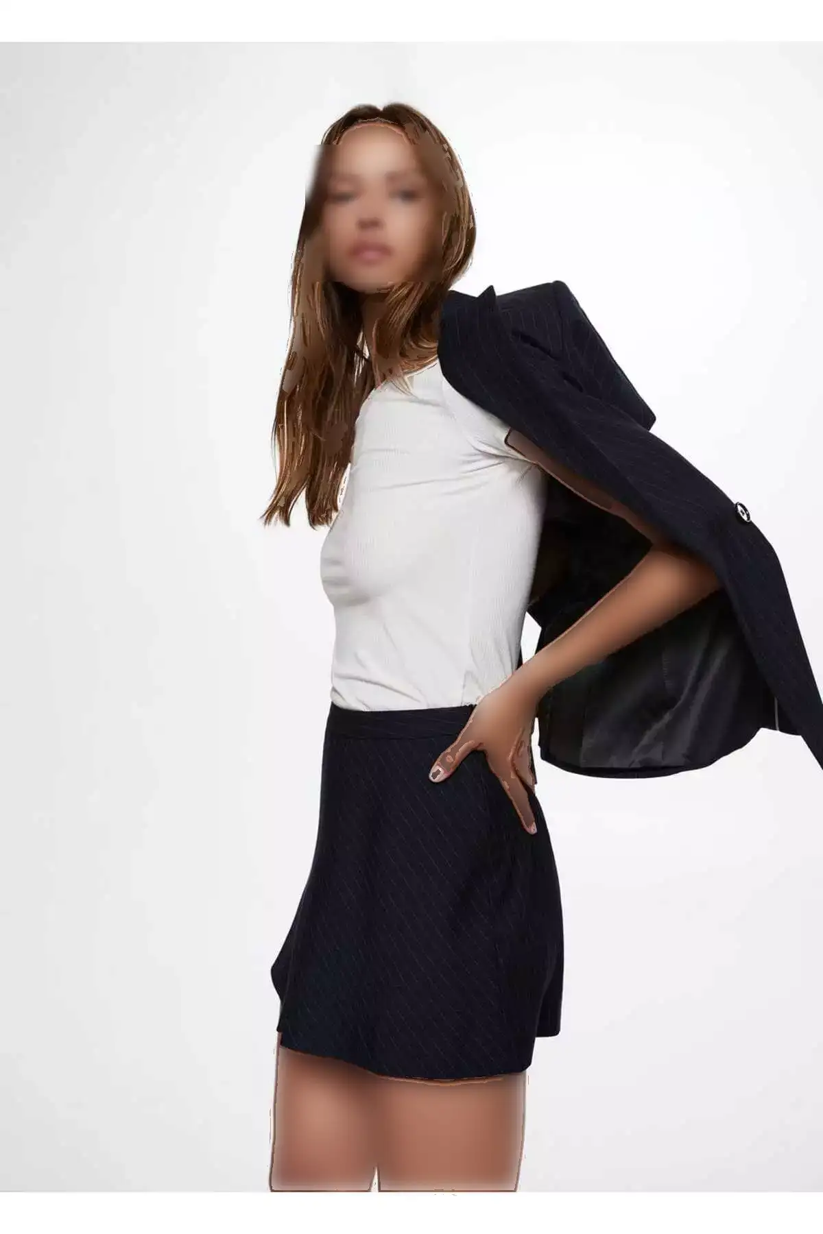 دامن نازک راهراست زنانه مانگو برند MANGO - 350310168