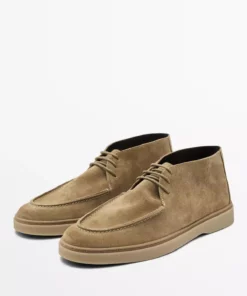 مدل کفش بوت از جنس چرم با بافت نرم برند Massimo Dutti - 957013859
