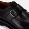 کفش روزانه چرمی با بند قابل تنظیم مشکی مردانه برند Desa - 994762649