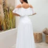پیراهن عروسی بلند با بند اکرو و پیراهن برای عکاسی خارجی برند CARMEN - 3603285