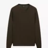 ژاکت بافت یخنی ۱۰۰٪ پشم مروسی برند Massimo Dutti - 975180291