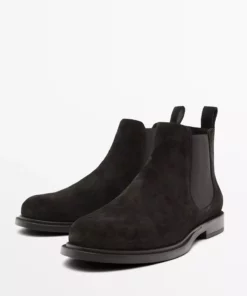 چکمه چلسی از چرم سوئدی ضخیم و روغنی برند Massimo Dutti - 1016421088