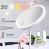 آینه آرایشی میز با نورLED و لمسی برند Reoona - 972365430