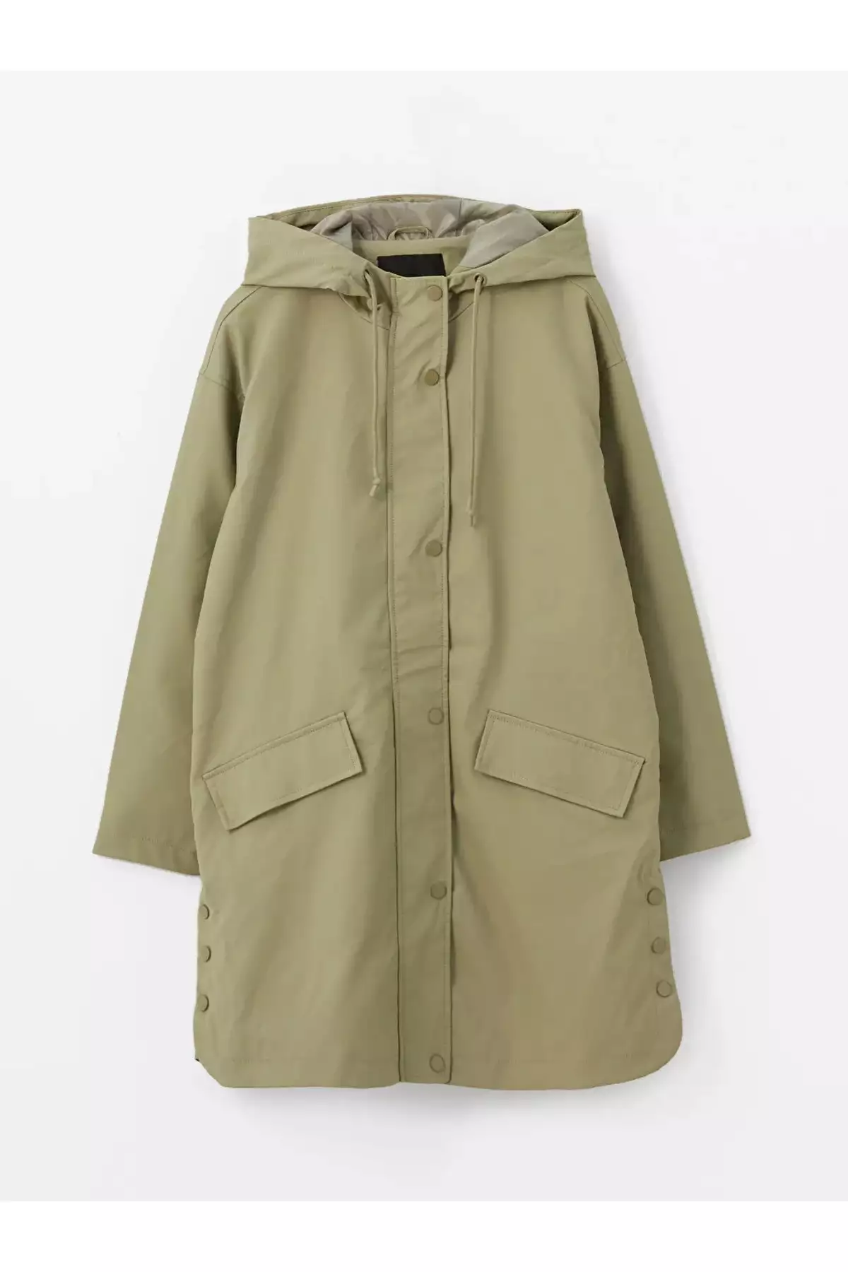 بارانی ساده با کلاه زنانه LCW مودست برند LC Waikiki - 986943140