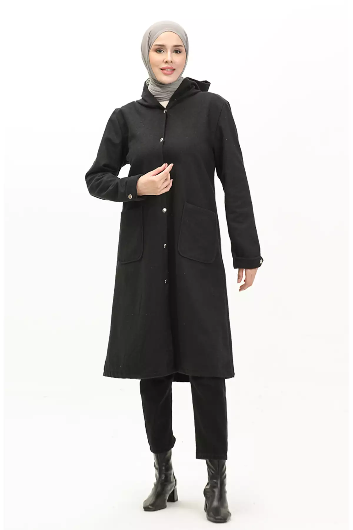 کاپشن کاشی کلاهدار 1691-07 مشکی برند sefamerve - 833440514