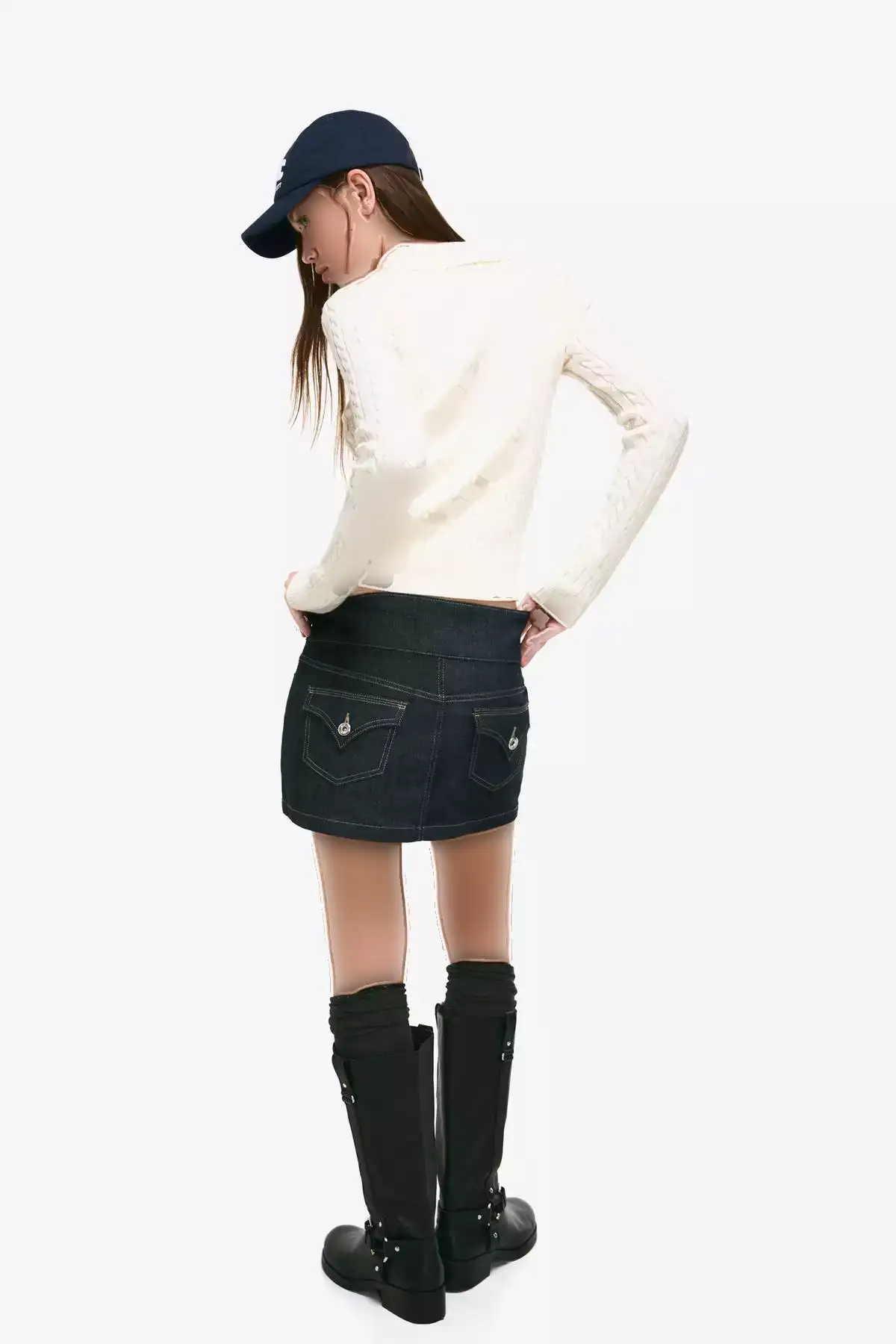 ژاکت با جزئیات بافتنی و یقه پولو برند Bershka - 992657905