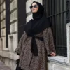 بارانی دو طرفه با طرح پلنگی برند Hürre - 879332984