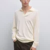 پولوشرت یقه وی و ژاکت یقه polo برند Massimo Dutti - 954094289