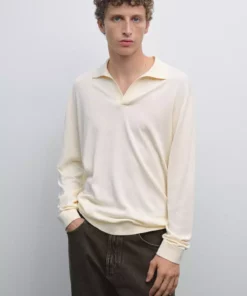پولوشرت یقه وی و ژاکت یقه polo برند Massimo Dutti - 954094289