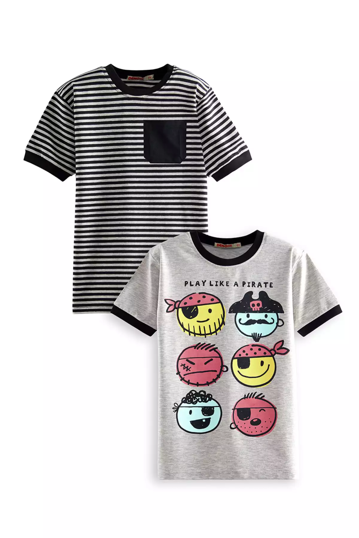 تیشرت دو تکه پسرانه دزدان دریایی برند Denokids - 903816006