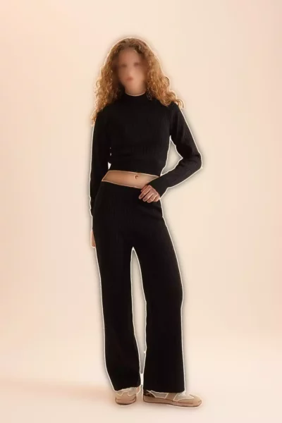 ست دو تکه ریبانا فیتد ۲'لی D5228AXNS برند Defacto - 840077497