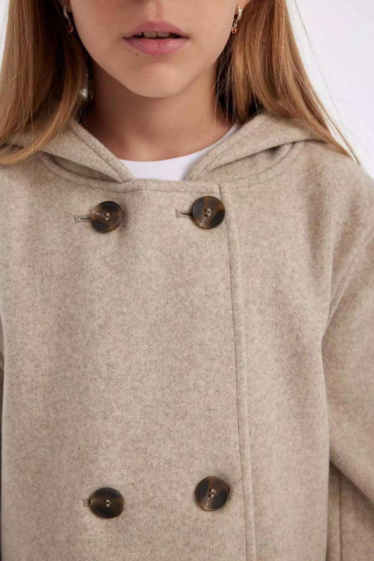 پالتو کلاهدار پشمی مخصوص دختر بچه مدل C8554A824AU برند Defacto - 860173453