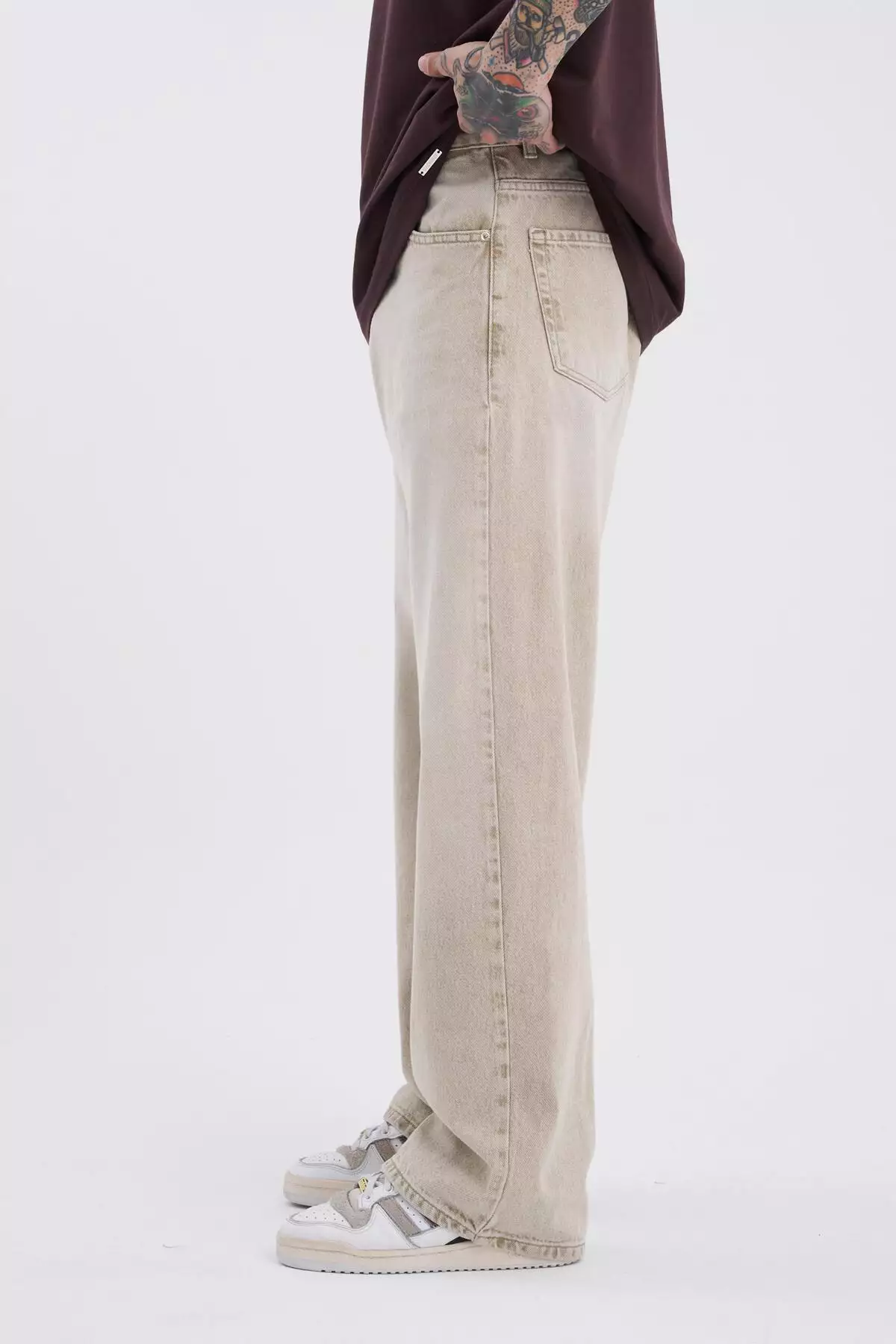 جین بژ اوور سایز مردانه با دقیق نرمی برند Machinist - 816211139