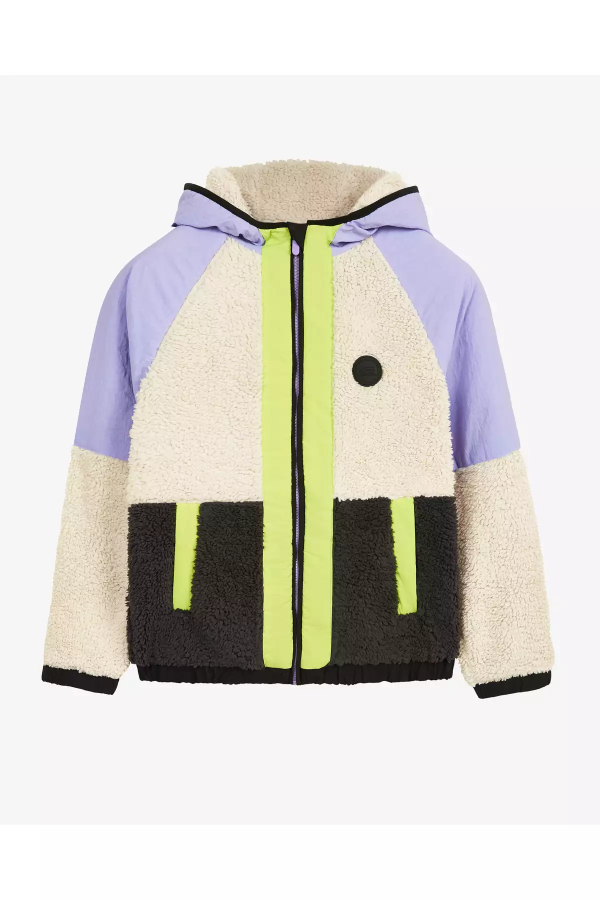 کاپشن لایهنشده فلیس دارای زیپ کامل برای دختران بزرگ به رنگ بنفش مدل SK232176-505 برند Skechers - 762232809