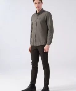 پیراهن مردانه سبز با یقه دکمهای Nova022k برند U.S. Polo Assn. - 364696890