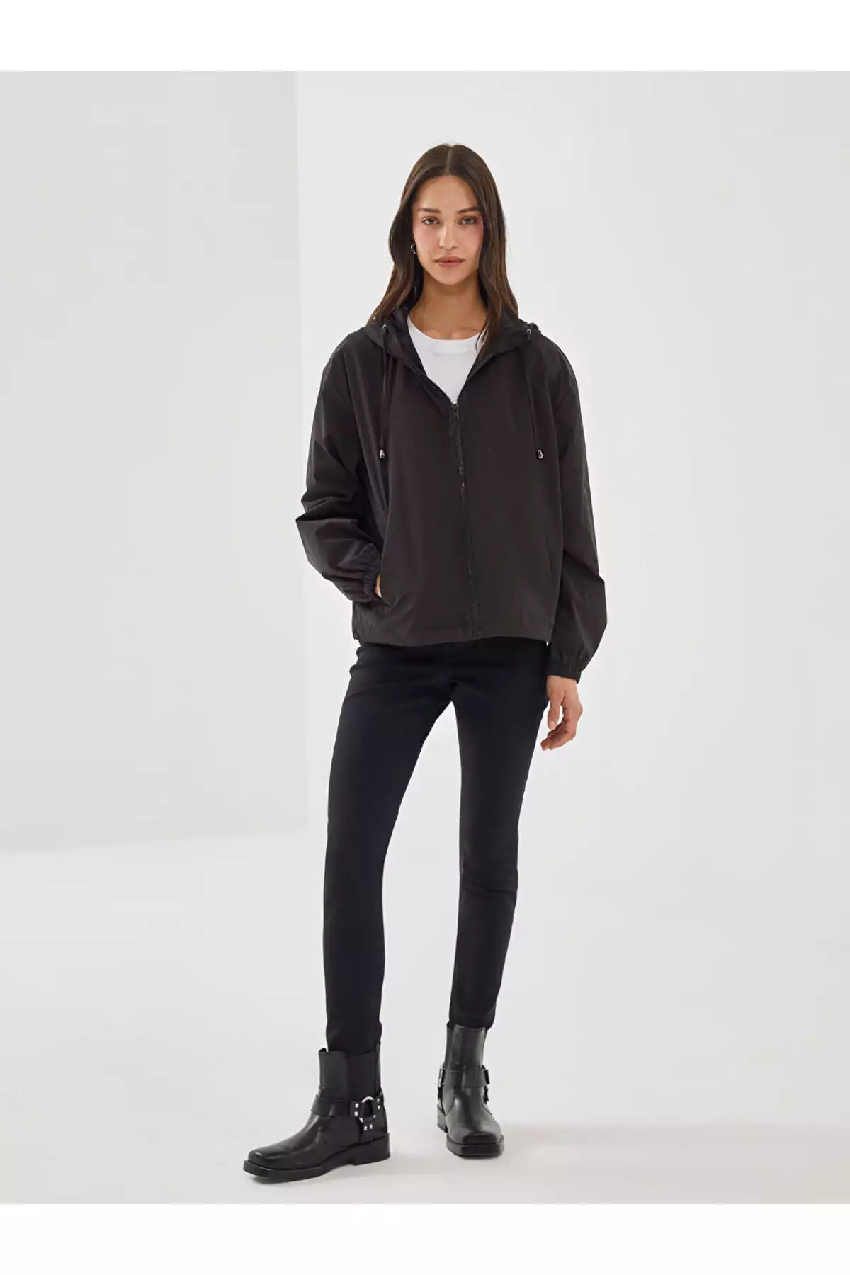 بارانی زنانه با کلاه برند LC Waikiki - 980688900