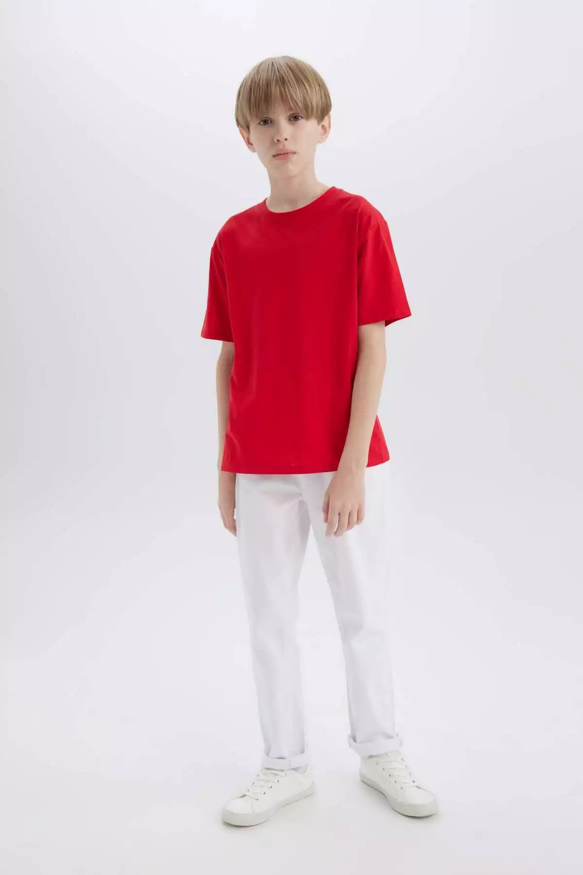 تیشرت پایهی کوتاهکم با یقه دوچرخهای برای پسران K1687A623SM برند Defacto - 472091565