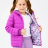 کاپشن پافر دو طرفه دخترانه بزرگ رنگ بنفش مدل SK2520079-4069 برند Skechers - 981631666