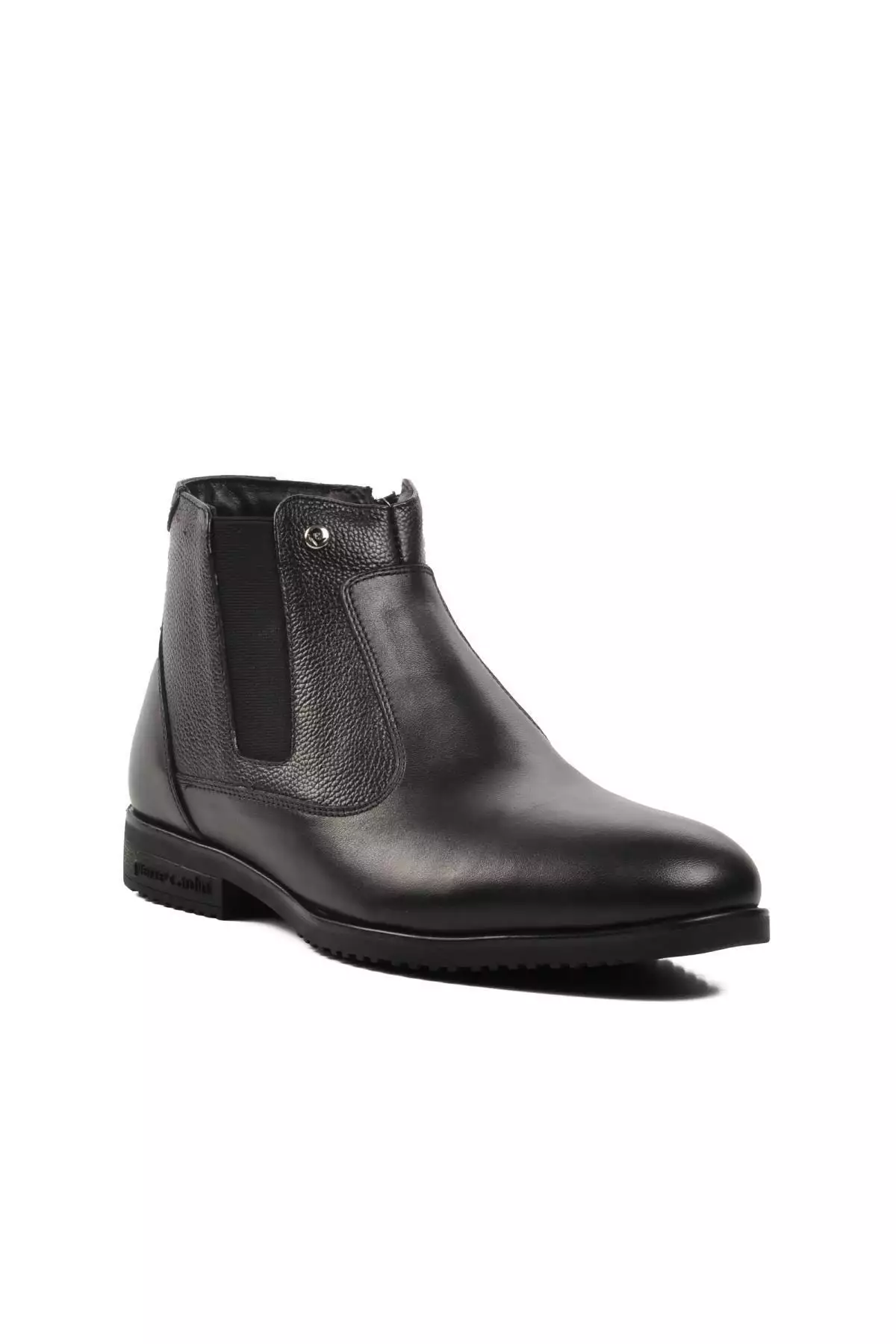 بوت مردانه چرم طبیعی مشکی زیپدار 24K کد 1196063 برند Pierre Cardin - 748804446
