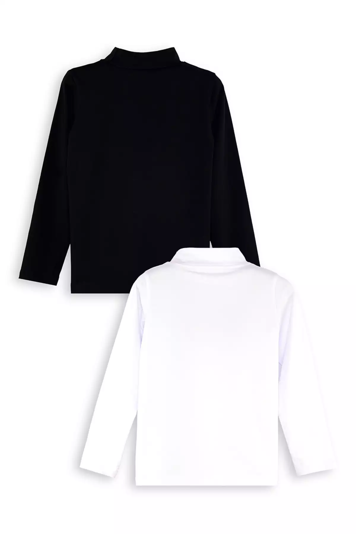 پک ۲ تایی تیشرت یقهدار بچهگانه سیاه و سفید برند Denokids - 969578905