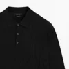 پالتو یقه دار بافتنی از 100% پشم مرینو برند Massimo Dutti - 975152387