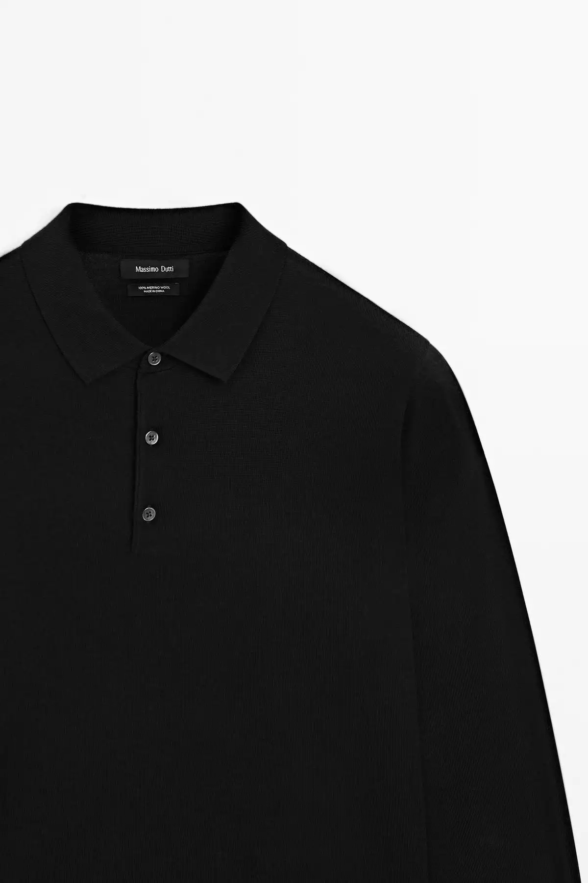 پالتو یقه دار بافتنی از 100% پشم مرینو برند Massimo Dutti - 975152387