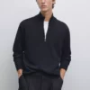 ژاکت با یقه ایستاده و زیپ دار برند Massimo Dutti - 954096948