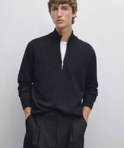 ژاکت با یقه ایستاده و زیپ دار برند Massimo Dutti - 954096948