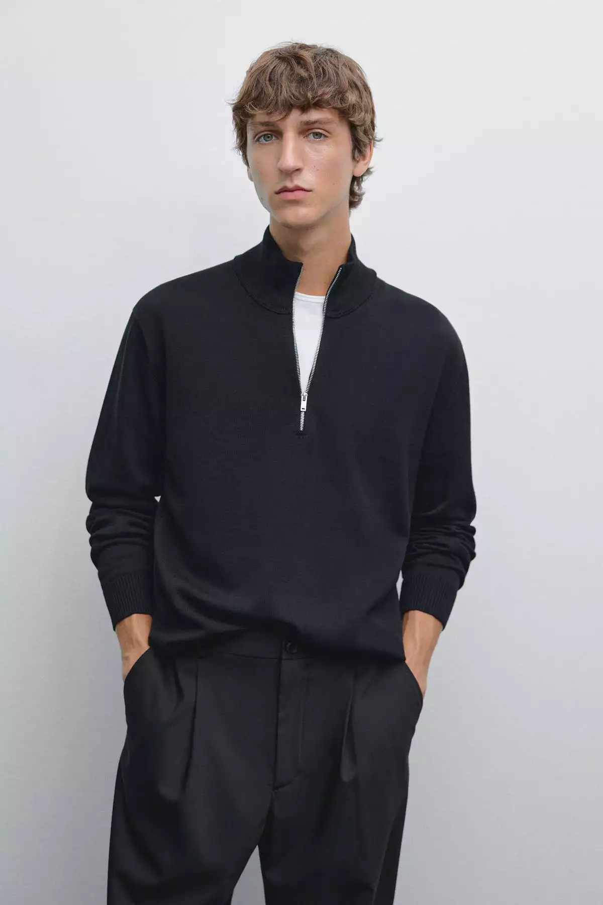 ژاکت با یقه ایستاده و زیپ دار برند Massimo Dutti - 954096948