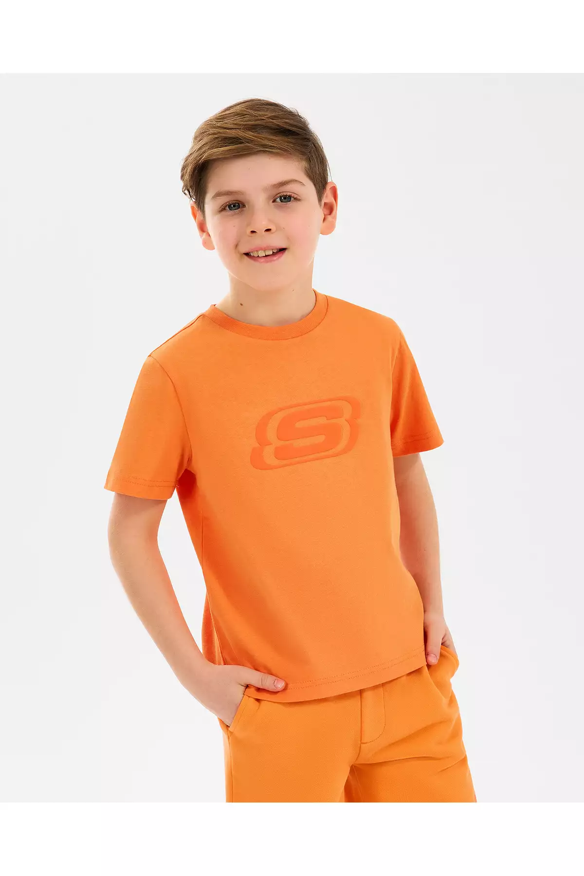 تیشرت پسرانه بزرگ B Essentials رنگ نارنجی مدل SK232080-701 برند Skechers - 936513303
