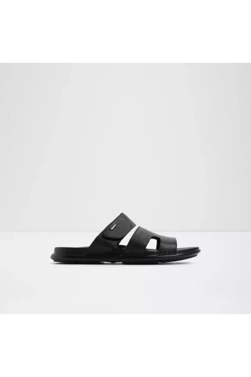 ویندام - دمپایی سیاه ساده از چرم طبیعی مردانه برند Aldo - 922141040