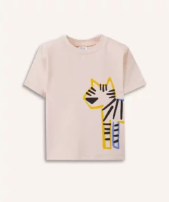 تیشرت کوتاه آستین برای پسر بچه با یقه گرد و طرح چاپی کد E1009A525SM برند Defacto - 939066403