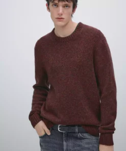 ژاکت استین کوتاه با یقه گلابی از مخلوط پشم برند Massimo Dutti - 995475650