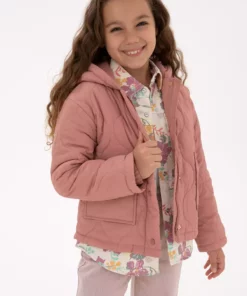 کاپشن دخترانه طرح ارکیده با پشم داخلی و کلاه، کد 50313055-VR221 برند U.S. Polo Assn. - 991247893