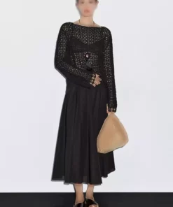 دامن A شکل 100% پنبهای برند Massimo Dutti - 957599514