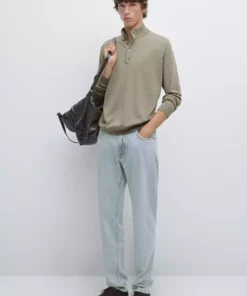کلاه قلاب بافی یقه دیپ برند Massimo Dutti - 977920630