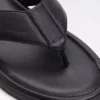 TAZZO - دمپایی مردانه از چرم طبیعی مشکی ساده برند Aldo - 922141974