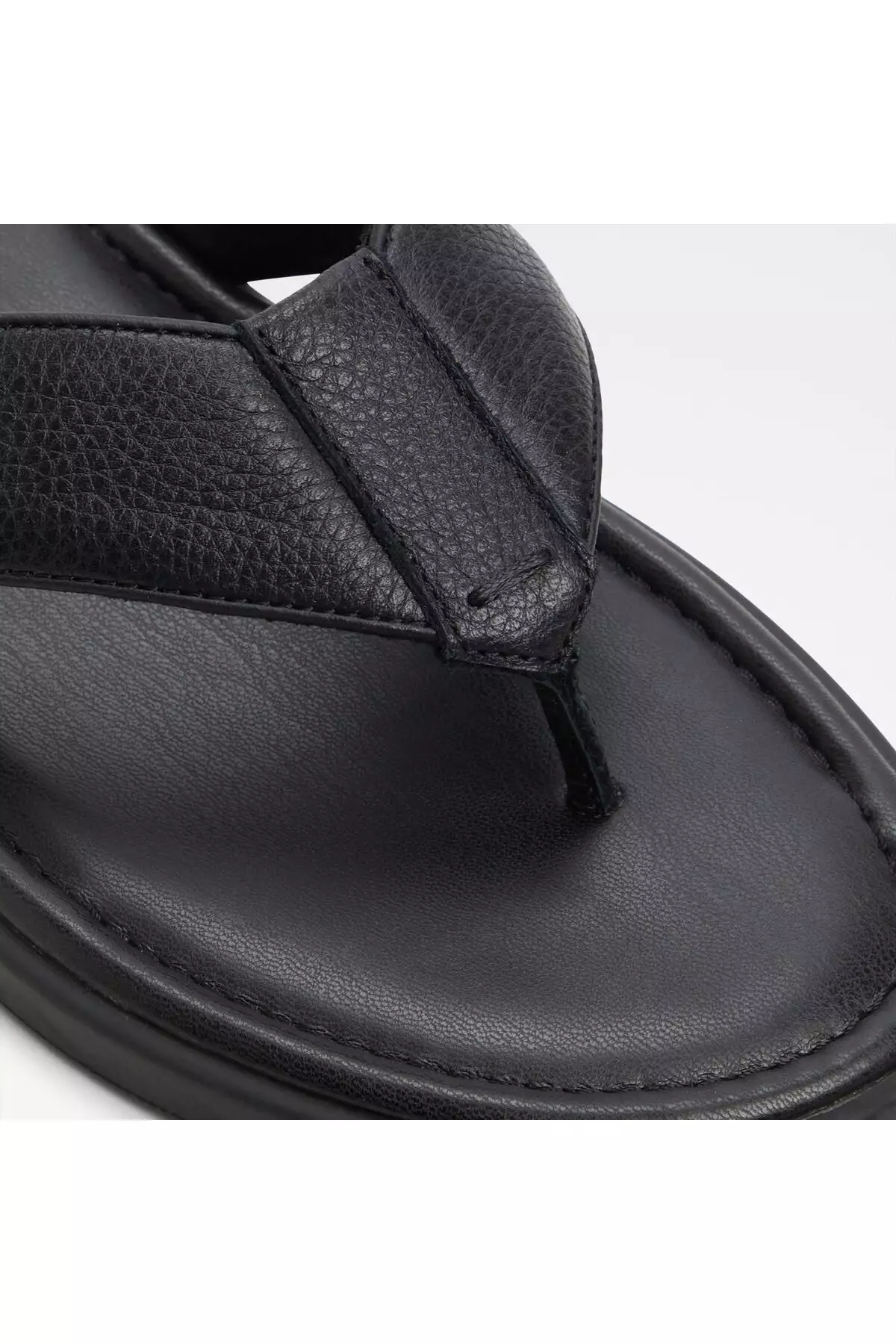 TAZZO - دمپایی مردانه از چرم طبیعی مشکی ساده برند Aldo - 922141974