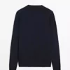 پلیور یقه گرد با ترکیب پشم یان برند Massimo Dutti - 967591031