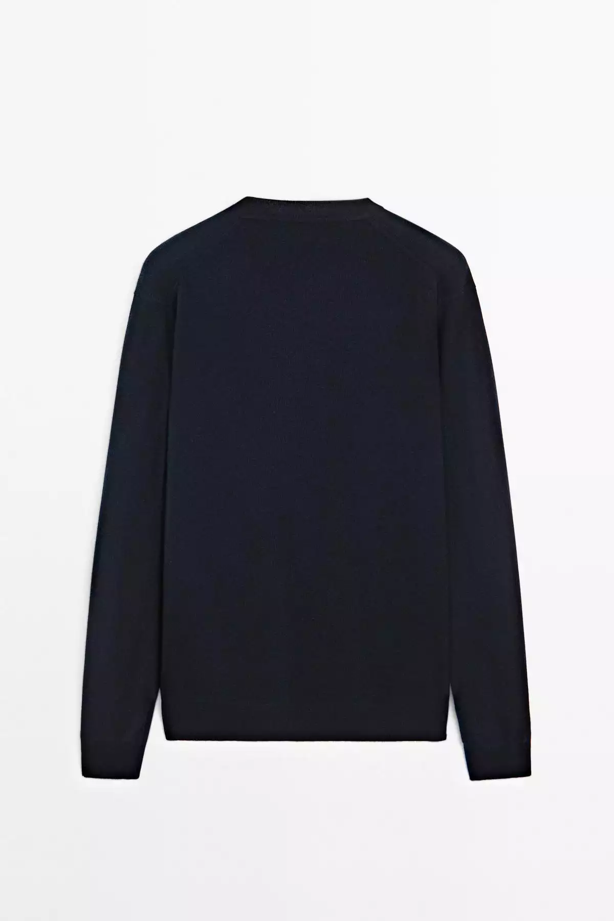 پلیور یقه گرد با ترکیب پشم یان برند Massimo Dutti - 967591031