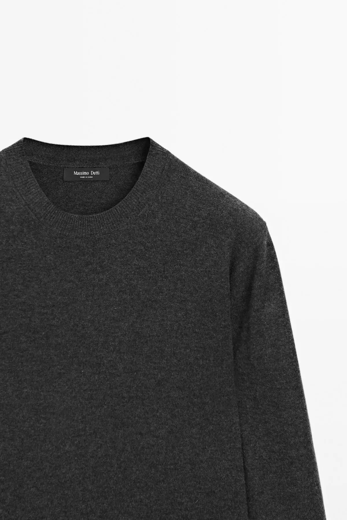 ژاکت یقه گرد ترکیبی از پشم یوزک برند Massimo Dutti - 1033254318